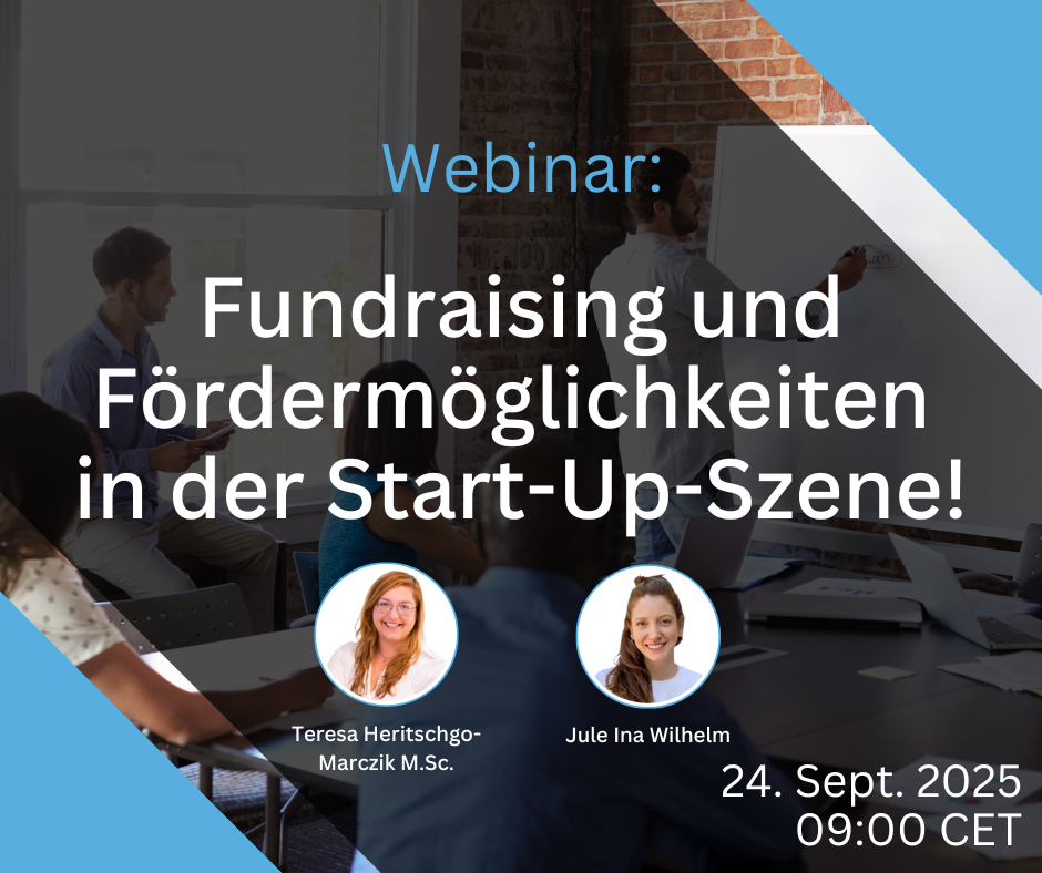 Webinar Möglichkeiten der Frühfinanzierung für Startups