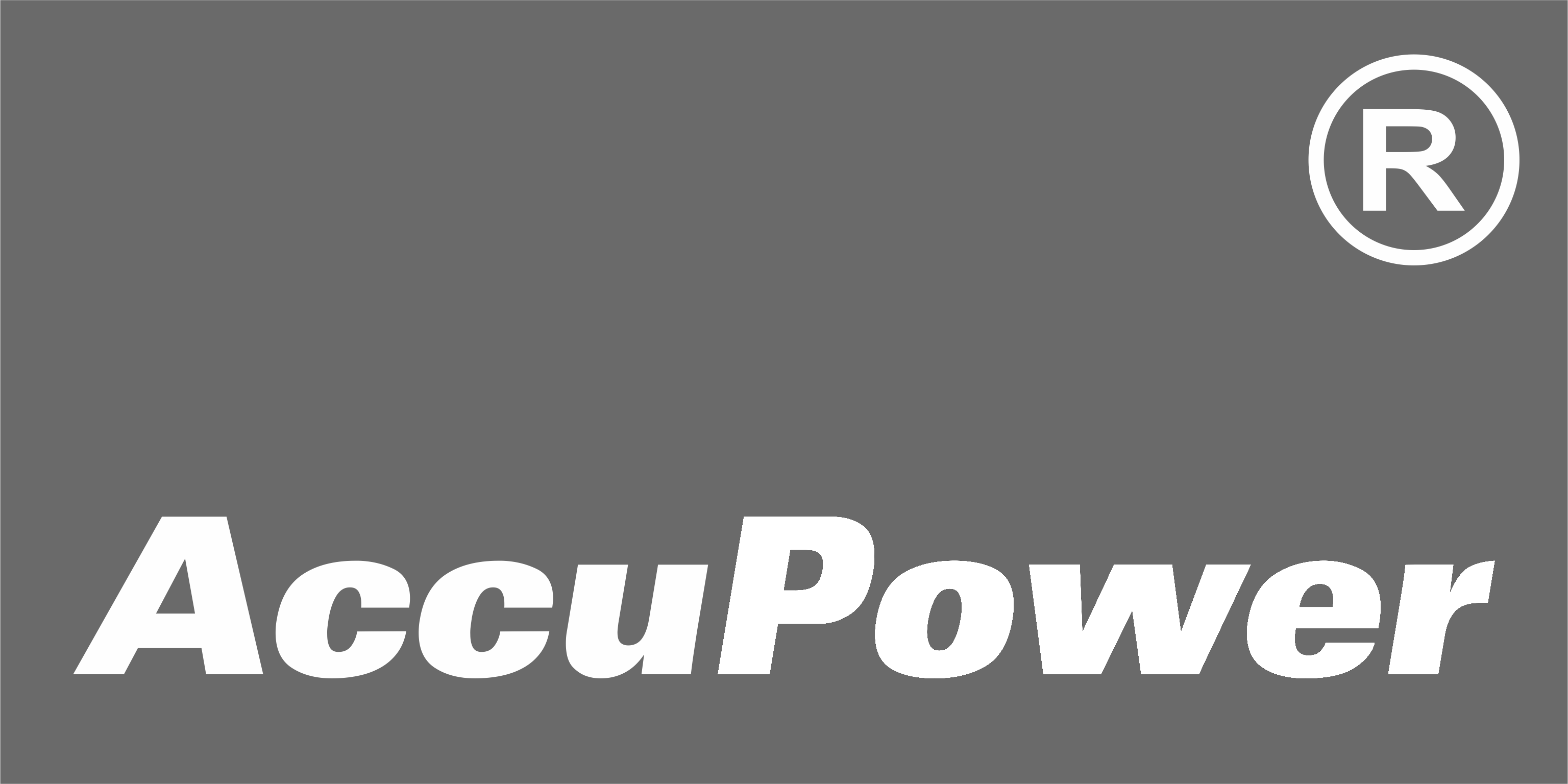Graues Kundenlogo von AccuPower